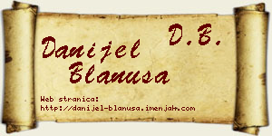 Danijel Blanuša vizit kartica
